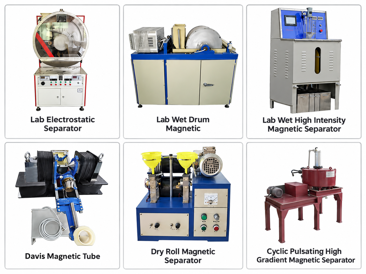 Laboratory magnetic and electrostatic separators